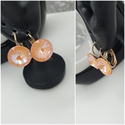 Серьги Swarovski  оп-11155 /1,2см оранжевый 11155