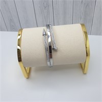 Браслет сталь ос-12384 /5,5*6см серебристый 12384