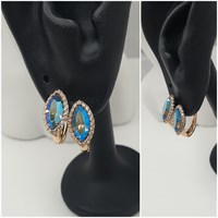 Серьги Swarovski оп-12455 хамелеон синий 12455