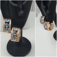 Серьги Swarovski оп-12457 голубой 12457