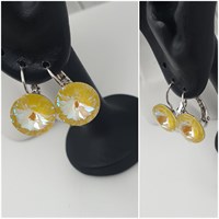 Серьги Swarovski оп-12466 жёлтый /1,2см 12466