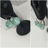 Серьги Swarovski оп-12464 /голубой 1,2см 12464