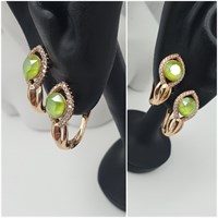 Серьги Swarovski оп-12462. зелёный 12462.