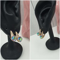 Серьги Swarovski оп-12188... хамелеон радуга 12188...
