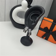 Серьги керамика оп-10256  чёрные скидка 10256