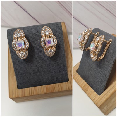 Серьги оп-12816 хамелеон светлый 12816