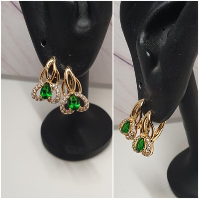 Серьги оп-12839 зелёный 12839