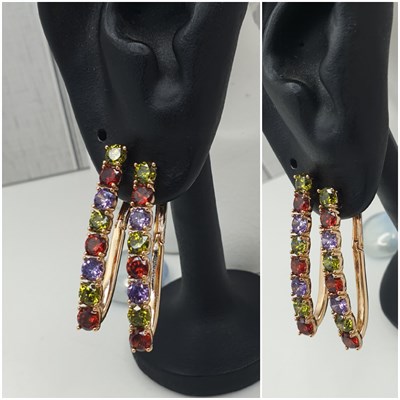 Серьги оп-13024 цветной 13024