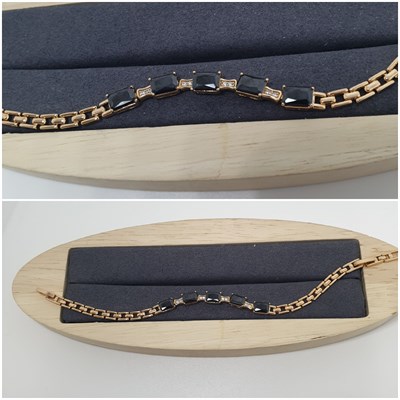 Браслет оп-13079 /17+2,5см чёрный 13079