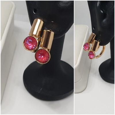 Серьги Swarovski оп-13054  малиновый 13054