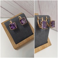 Серьги оп-12830 фиолетовый 12830