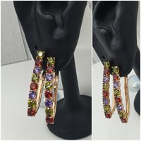 Серьги оп-13024 цветной 13024