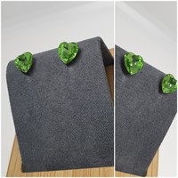 Серьги Swarovski оп-13059 /7мм зелёный светлый 13059