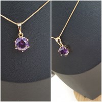 Кулон оп-13068 фиолетовый/7мм 13068